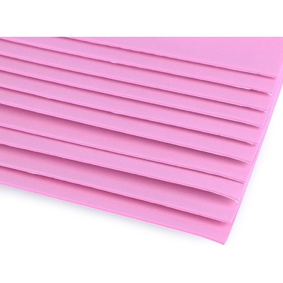 Pěnová guma Samolepicí Moosgummi 20x30 cm - 2ks Barva: sv. růžová