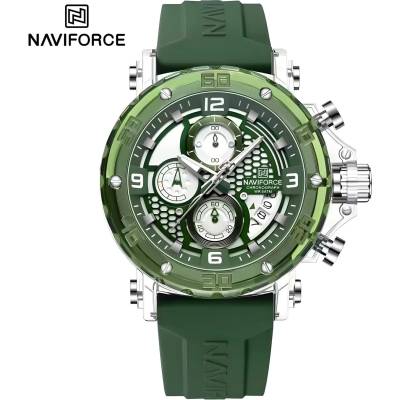 Naviforce Часовници NAVIFORCE MR-38575 - Зеленa / Прозрачна KP38575 (MR-38575)