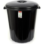 Ugurlar Plastik 50 л черен кош за боклук с капак Planet (013325)