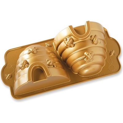 Nordic Ware forma na 3D včelí úl Beehive zlatá 2,3 l