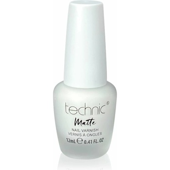 Technic Cosmetics Matte Nail Varnish dlouhotrvající lak na nehty s matným efektem odstín White 12 ml