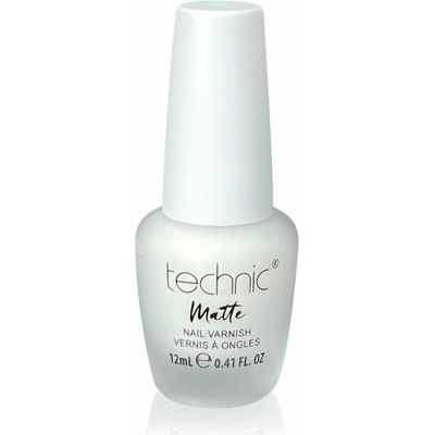 Technic Cosmetics Matte Nail Varnish dlouhotrvající lak na nehty s matným efektem odstín White 12 ml