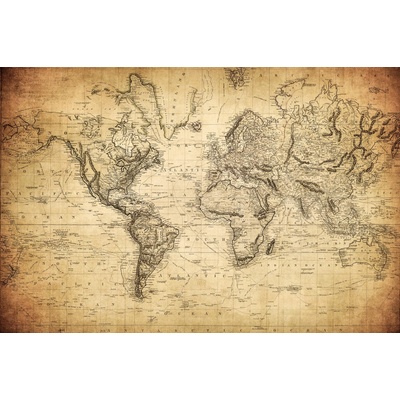 Dimex MS 5-1515 Vliesová fototapeta Mapa 1814-rozměry 375 x 250 cm