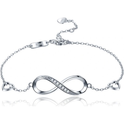 Elanis Jewel Stříbrný náramek Infinity Love s kubickými zirkony EJ00575