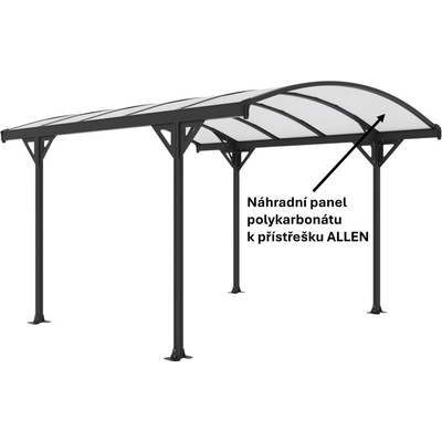 Rojaplast ROJA Panel polykarbonátu k prístrešku ALLEN TRANSPARENTNÝ