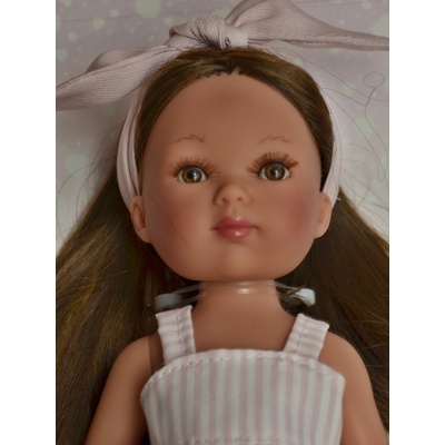 Vestida de Azul Realistická holčička Carlota s velkou mašlí Carlota- 28 cm