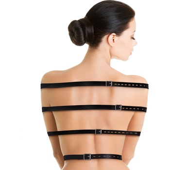 Image 1 of Ouch! Full Body Bondage Belts Black