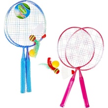 Badmintonová sada kovové rakety, košík, míček, pírko