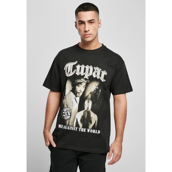 Mister Tee Мъжка тениска в черно Mister Tee Tupac MATW Sepia OversizeUB-MT1809-00007 - Черен, размер XXL