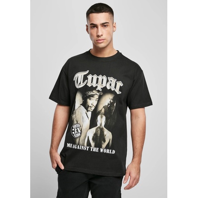 Mister Tee Мъжка тениска в черно Mister Tee Tupac MATW Sepia OversizeUB-MT1809-00007 - Черен, размер M