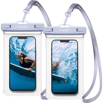 Image 1 of Spigen Aqua Shield A601 Universal Waterproof Case IPX8 2 Pack - 2 броя универсални водоустойчиви калъфи за смартфони до 7 инча (светлосин)