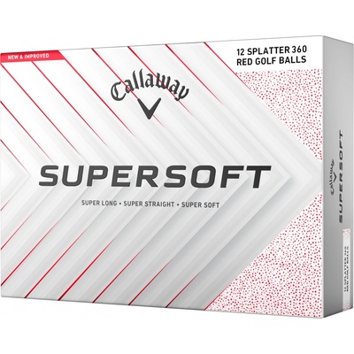 Callaway Supersoft 25 Splatter 360 Red bílé 12 ks