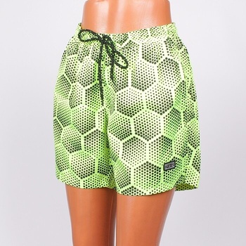 Неоново-зелени къси панталони с точки