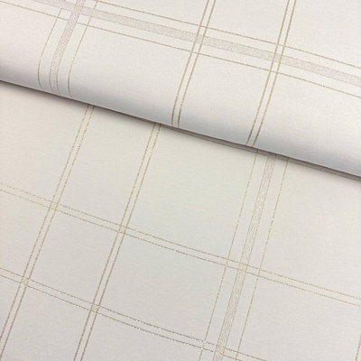 Lurex Vianoce - Mriežka zlatá na vanilkovej