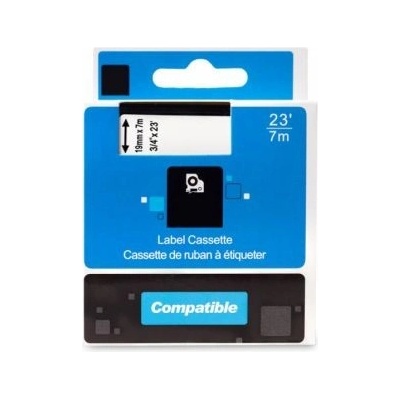 Kompatibilní páska s DYMO 45804 S0720840 19mm 7m modrý tisk/bílý podklad D1 (PLTD33)