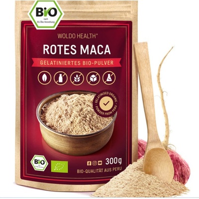 WoldoHealth Maca červená BIO prášek 300 g