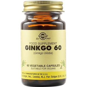 Solgar Ginkgo 60, 60 растителни капсули, Solgar