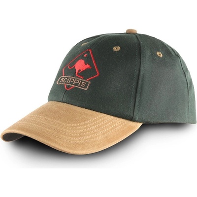 Austrálska Scippis Oilskin Cap zelená-béžová