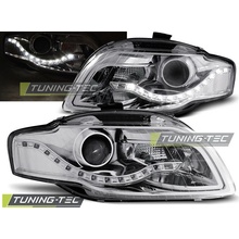 PŘEDNÍ SVĚTLA AUDI A4 B7, 2004-2008, LED DAYLIGHT, CHROM