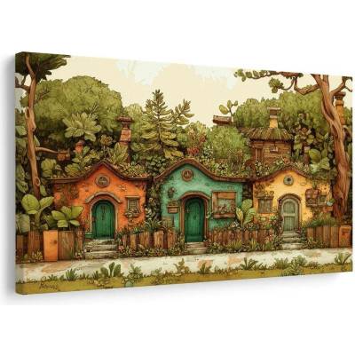 Obraz pohádkové domky v zahradě - 30x20