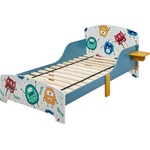 Ginger Home Детско Легло GINGER HOME 140x70 см - Дървено, със Защита от Падане, MONSTER, За Деца 18+ месеца (TF6050) - bebetabg