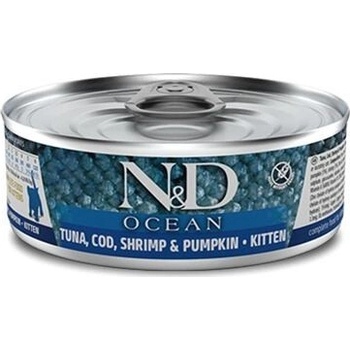 N&D Cat Ocean Kitten Tuna Cod Shrimp & Pumpkin pro koťata 0,08 kg
