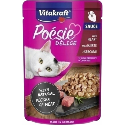 Vitakraft Poesie Delice vlhké krmivo pre mačky srdiečka 85 g