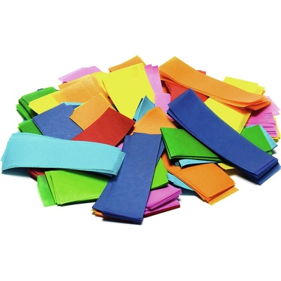Tcm Fx pomalu padající obdélníkové konfety 55x18mm barevné 1kg
