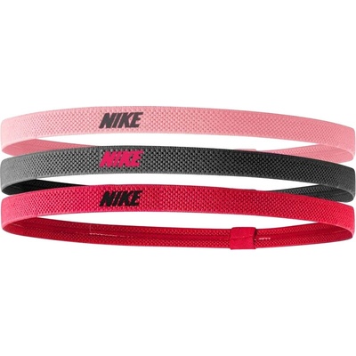 Nike Elastic Headbands 2.0 (3pk) růžová/černá UK OSFM