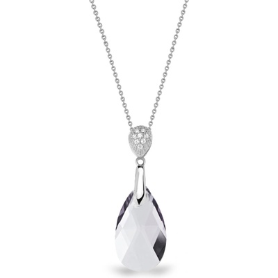 Spark Stříbrný se Swarovski elements čirá kapka dainty drop N610616C Krystal