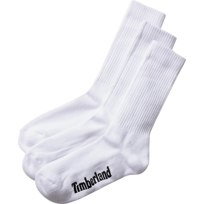 Timberland Мъжки чорапи Timberland Timberland 3 Pack of Crew Socks Mens - White