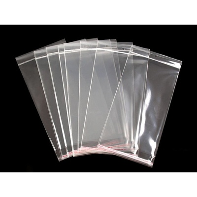 Prima-obchod PP sáček s lepicí klopou a závěsem 13x22cm transparent 100 ks