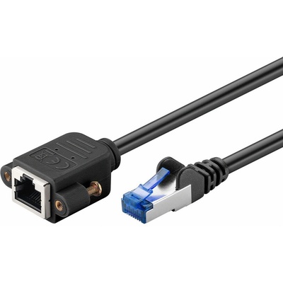 Goobay 65643 S/FTP patch prodlužovací kat. 6a, RJ45 M-F, LSOH, 2m, černý