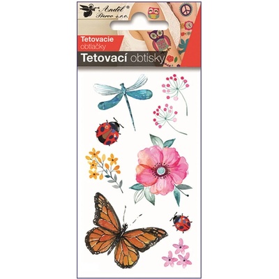 Anděl Tetovací obtisky louka 10,5 x 6 cm 16058