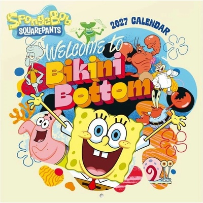 CurePink Oficiální nástěnný s plakátem Spongebob SQ 30 x 30|60 cm [CP27030] 2027