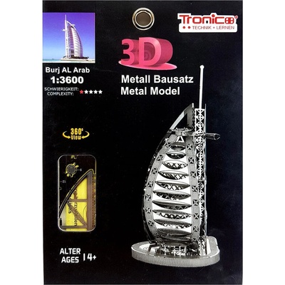 Tronico 3d метален пъзел, Хотел Бурж ал Араб, Дубай (t30305)