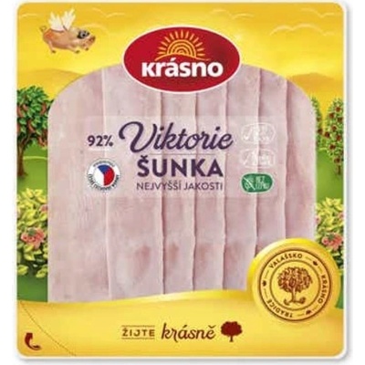 Krásno Viktorie Šunka nejvyšší jakosti krájená 92% masa 100 g