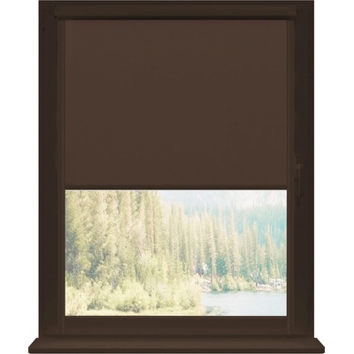 Dekodum Termoizolační roleta v hnědé kazetě, Wenge Silver 133 x 200 cm
