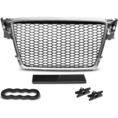 TUNING-TEC Predná maska, AUDI A4 B8, 2008-2011, STRIEBORNÁ RS-STYLE