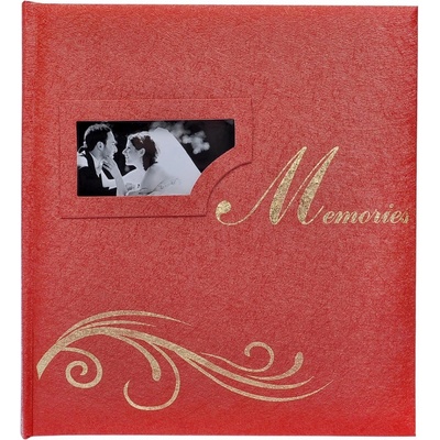 KPH Klasické fotoalbum Wedding memories červené
