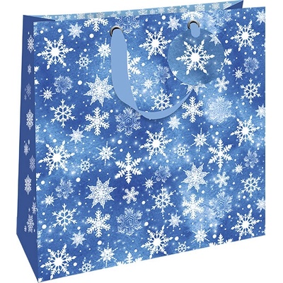 Nekupto Vánoční dárková taška velká luxusní Mrazivé vločky – Zboží Dáma