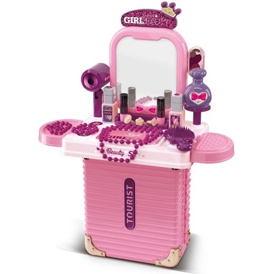 2в1 Малък куфар и козметична масичка с огледало