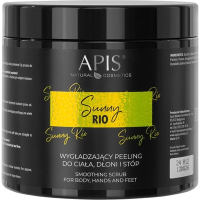 APIS Sunny Rio vyhladzujúci telový peeling na ruky a nohy 700g