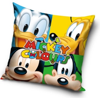 Carbotex Vankúš Mickey Mouse Colours motív Disney Gang 40x40