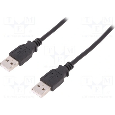 Digitus AK-300101-018-S USB 2.0, USB A vidlice z obou stran, niklovaný, 1,8m