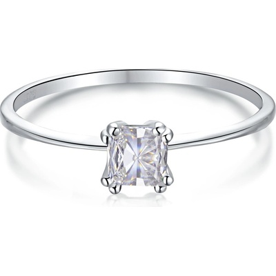 Meucci Stříbrný prsten se čtvercovým zirkonem SYR034