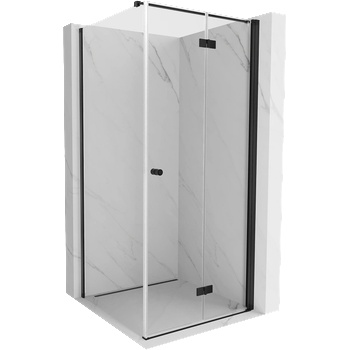 Mexen Mist-F сгъваема душ кабина дясна 70 x 70 см, прозрачна, черна - 8A6T-070-070-70-00-P (8A6T-070-070-70-00-P)