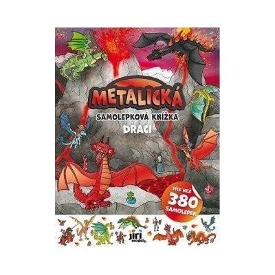 Metalická samolepková knižka Draci