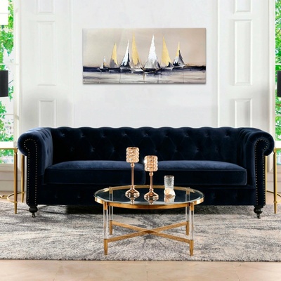 Obrazy na plátne - PREMIUM ART – Plachetnice na mori - 110x50 cm