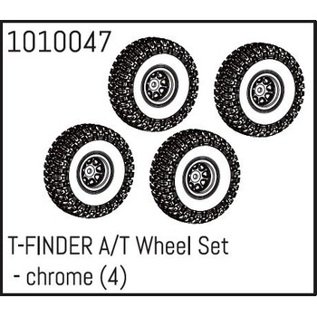 Absima AB240068 1010047 T-FINDER A/T Wheel Set chrome 4